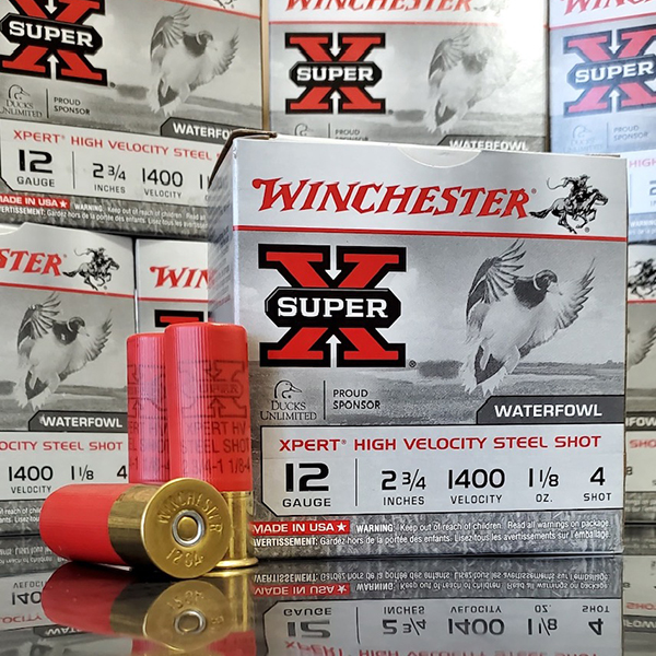 WINCHESTER XPERT HV 12 ga #4 STEEL Shot WEX12H4 25 rnd/box
